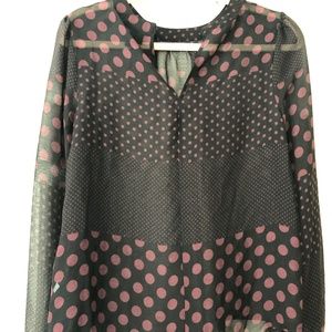 Who What Wear Sheer Blouse